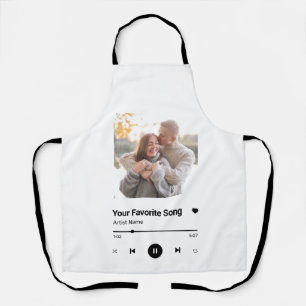 Custom Song Favorite Song One Photo  Coffee Mug Apron