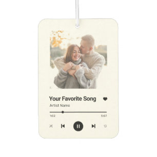 Custom Song Favourite Song One Photo  Coffee Mug L Car Air Freshener