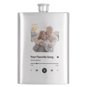 Custom Song Favourite Song One Photo  Coffee Mug L Hip Flask