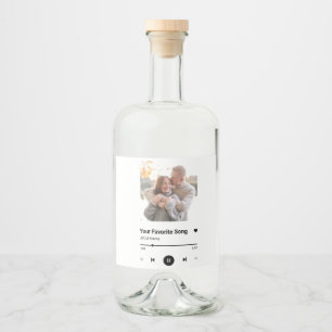 Custom Song Favourite Song One Photo  Coffee Mug L Liquor Bottle Label