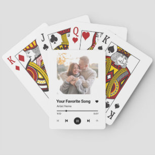 Custom Song Favourite Song One Photo Coffee Mug Playing Cards