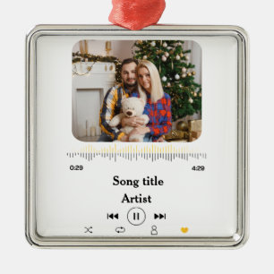 Custom Song Name & Photo Love For The Couple Metal Tree Decoration