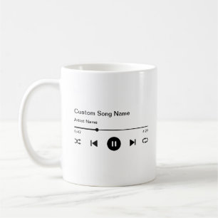 Custom Song Name Title and Artist Music Player Coffee Mug