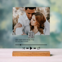 Custom Song Plaque Photo QR Code Music Video Link