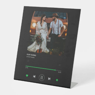 Custom Song Playlist Album Cover Pedestal Sign