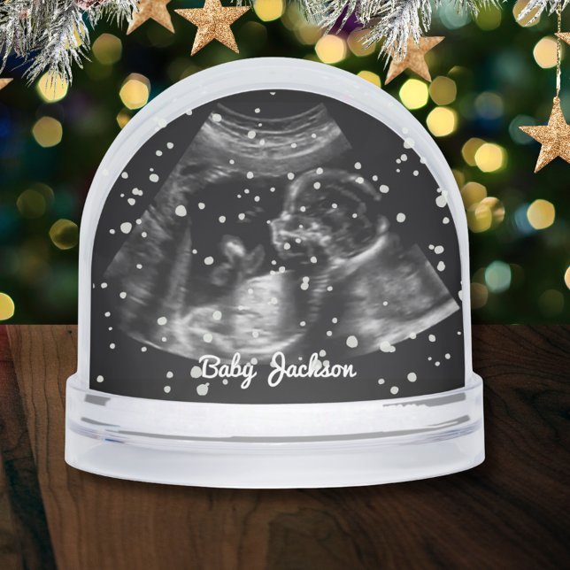 Custom Sonogram Pregnancy Ultrasound Photo Snowglobe (Custom Sonogram Pregnancy Ultrasound Photo Snow Globes)