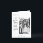 Custom Soul Sister Definition Birthday Card-Black Holiday Card<br><div class="desc">Looking for a personalised and heartfelt way to wish your Soul Sister a happy birthday? Look no further than this Custom Soul Sister Definition Birthday Card. This card features a beautiful design that can be customised with your own personal definition of what a Soul Sister means to you. With our...</div>