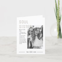 Custom Soul Sister Definition Birthday Card-Black