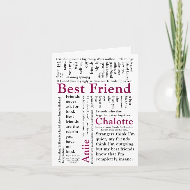 Custom Soul Sister Definition Friend Quotes Holiday Card (Front)