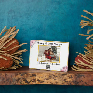 Custom Soundwave QR Code Art   Voice Recording Gif Plaque