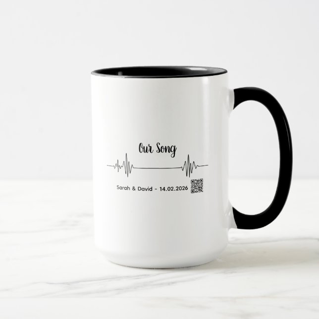 Custom Soundwave Song Code Mug-Personalized Voice  Mug (Right)
