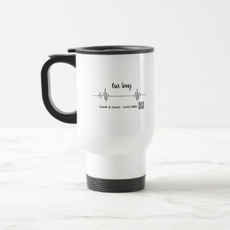 Custom Soundwave Song Code Mug-Personalized Voice  Travel Mug