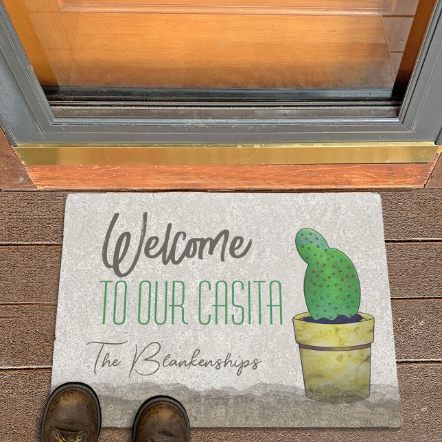 Custom Southwest Paddle Cactus Art WELCOME Doormat (Creator Uploaded)