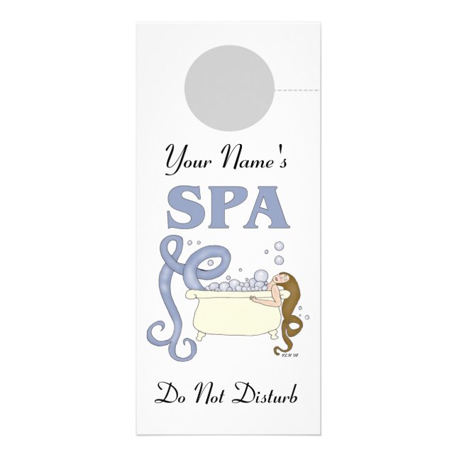 Custom Spa Do Not Disturb Mermaid Rack Card (Front)