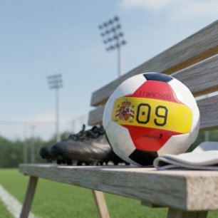 Custom Spain National Soccer Graphic Athlete  Football