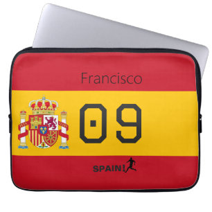 Custom Spain National Soccer Graphic Athlete Laptop Sleeve