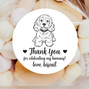 Custom Spaniel Dog Wedding Favour Stickers