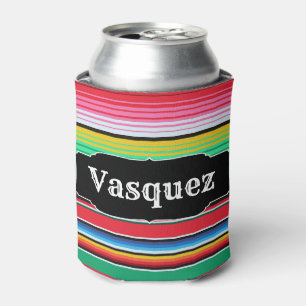 Custom Spanish Serape Mexican Blanket Personalised Can Cooler