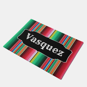 Custom Spanish Serape Mexican Blanket Personalised Doormat
