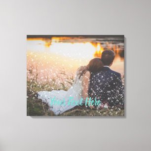 Custom Sparkle Light Effect Wedding Canvas Idea Print