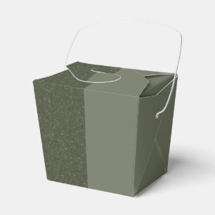 Custom Speckled Moss Green Takeout Favor Box