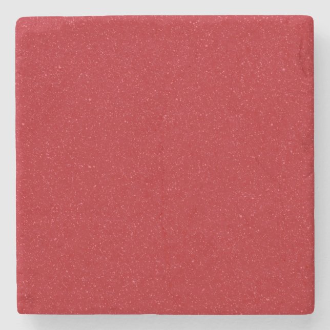 Custom Speckled Tomato Red Stone Coaster (Front)