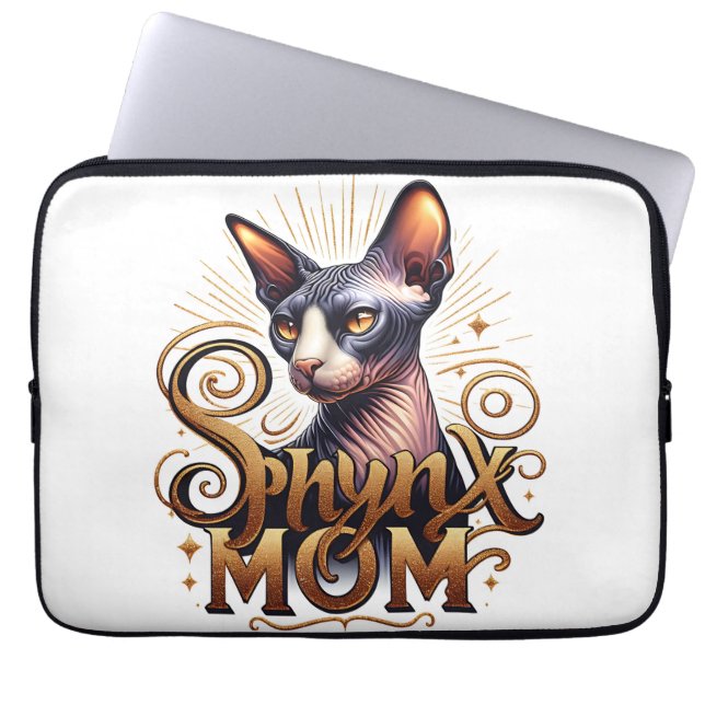 Custom Sphynx Cat Mum Mother's Day Laptop Case (Front)