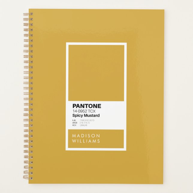 Custom Spicy Mustard Notebook | Personalised  Planner (Front)