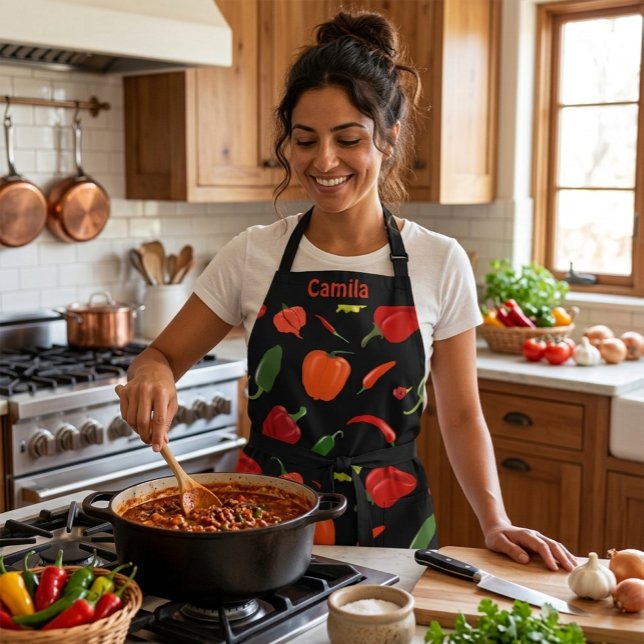 Custom Spicy Peppers  Apron (Creator Uploaded)