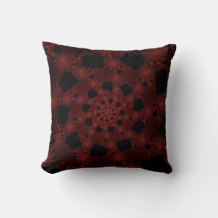 Custom Spiderweb Fractal Throw Pillow