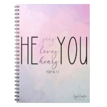 Custom Spiral Notebook with Christian Theme