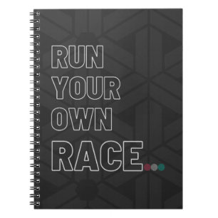Custom Spiral Photo Notebook "Run Your Own Race"