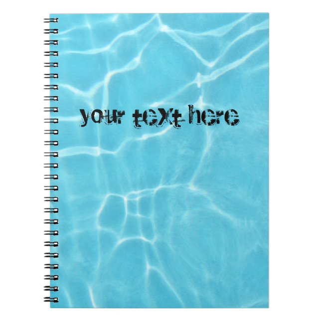 custom Spiral Photo Notebook swimming pool water (Front)