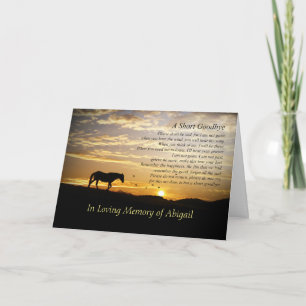 Custom Spiritual Sympathy Poem Card