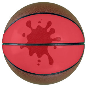 Custom Splatter Tomato Red Basketball