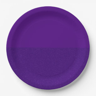 Custom Split Matte & Glitter Purple Paper Plate