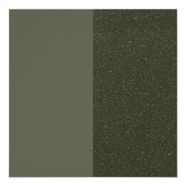 Custom Split Matte-Noise Moss Green Glossy Poster (Front)