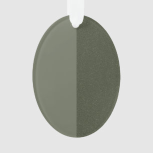 Custom Split Moss Green Acrylic Ornament Vertical