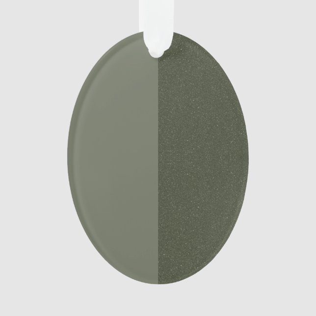 Custom Split Moss Green Acrylic Ornament Vertical (Front)
