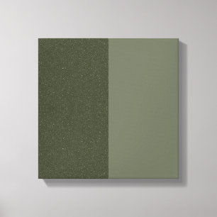 Custom Split Moss Green Canvas — Texture + Solid Print