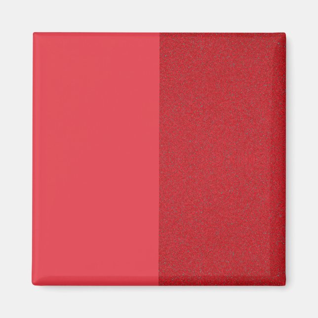 Custom Split Red Magnet – Matte & Grain Design (Front)