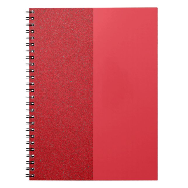 Custom Split Tomato Red Spiral Photo Notebook (Front)