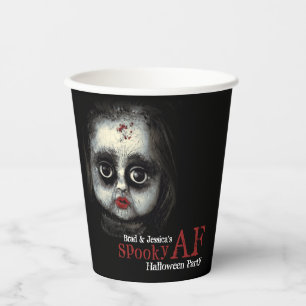 Custom Spooky AF Halloween Party Paper Cups