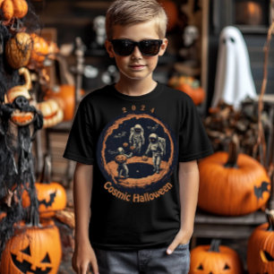 Custom Spooky Cosmic Halloween 2024 Astronaut T-Shirt