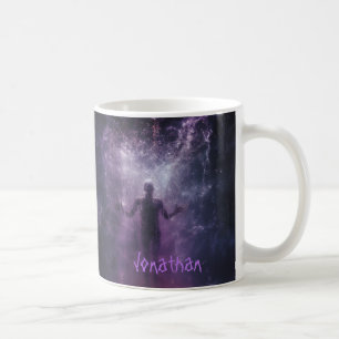 Custom Spooky Ghost Horror Purple Black Halloween Coffee Mug