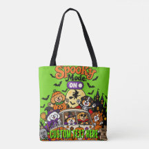 Custom Spooky Mode ON Halloween Dogs Reversible