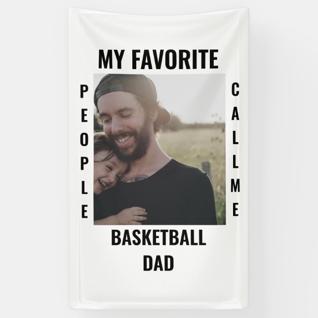 Custom Sports dad Sports mom photo template Banner (Vertical)