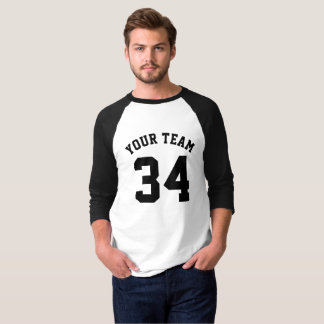 Custom Sports Jersey Black Your Name Team Number T-Shirt