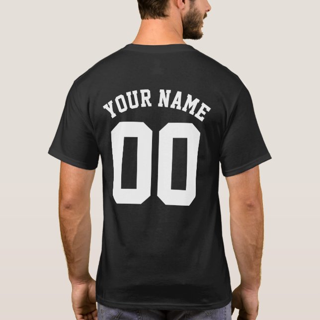 Custom Sports Jersey T-Shirt (Back)