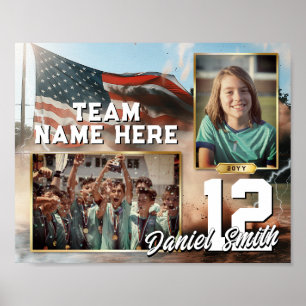 Custom Sports Memory Mate Template American Flag Poster